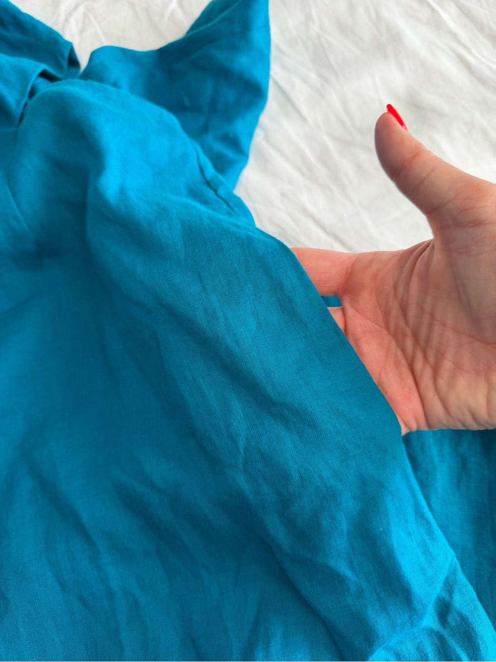Boden Bright Blue Midi Dress with Side Cutouts - Picture 11 of 13